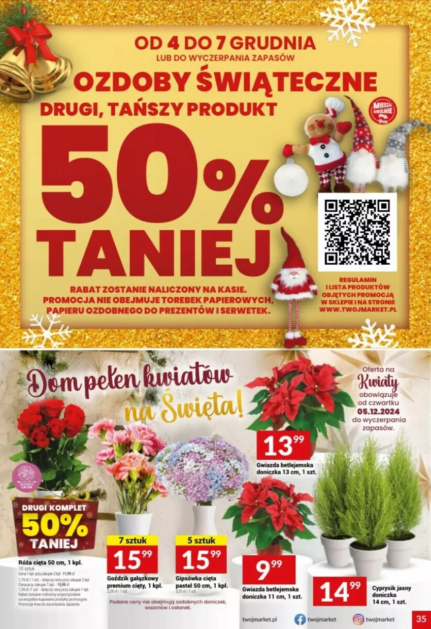 Gazetka promocyjna Twoj Market - ważna 04.12 do 10.12.2024 - strona 29 - produkty: Cyprysik, Gwiazda, Wazon