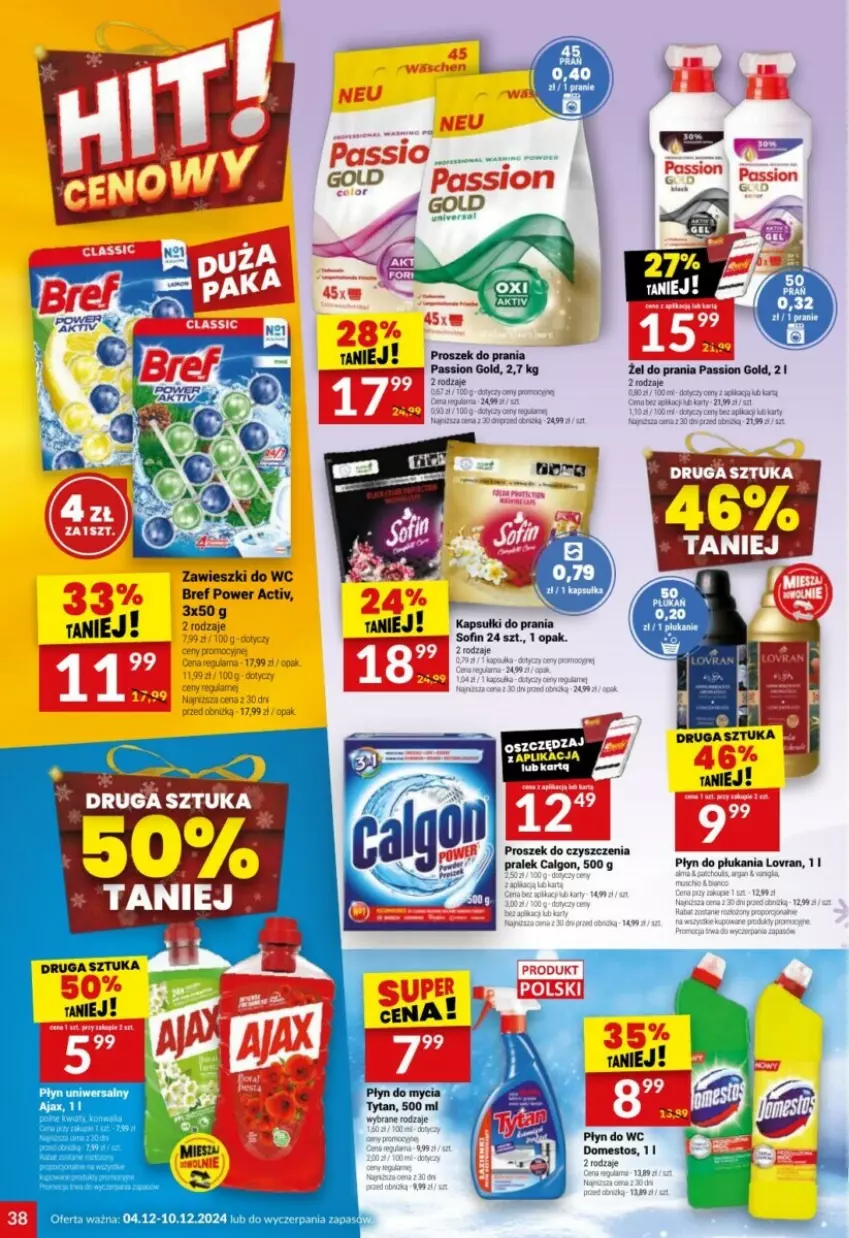 Gazetka promocyjna Twoj Market - ważna 04.12 do 10.12.2024 - strona 32 - produkty: Ajax, Bref, Calgon, LG, Płyn do płukania, Proszek do prania, Zawieszki