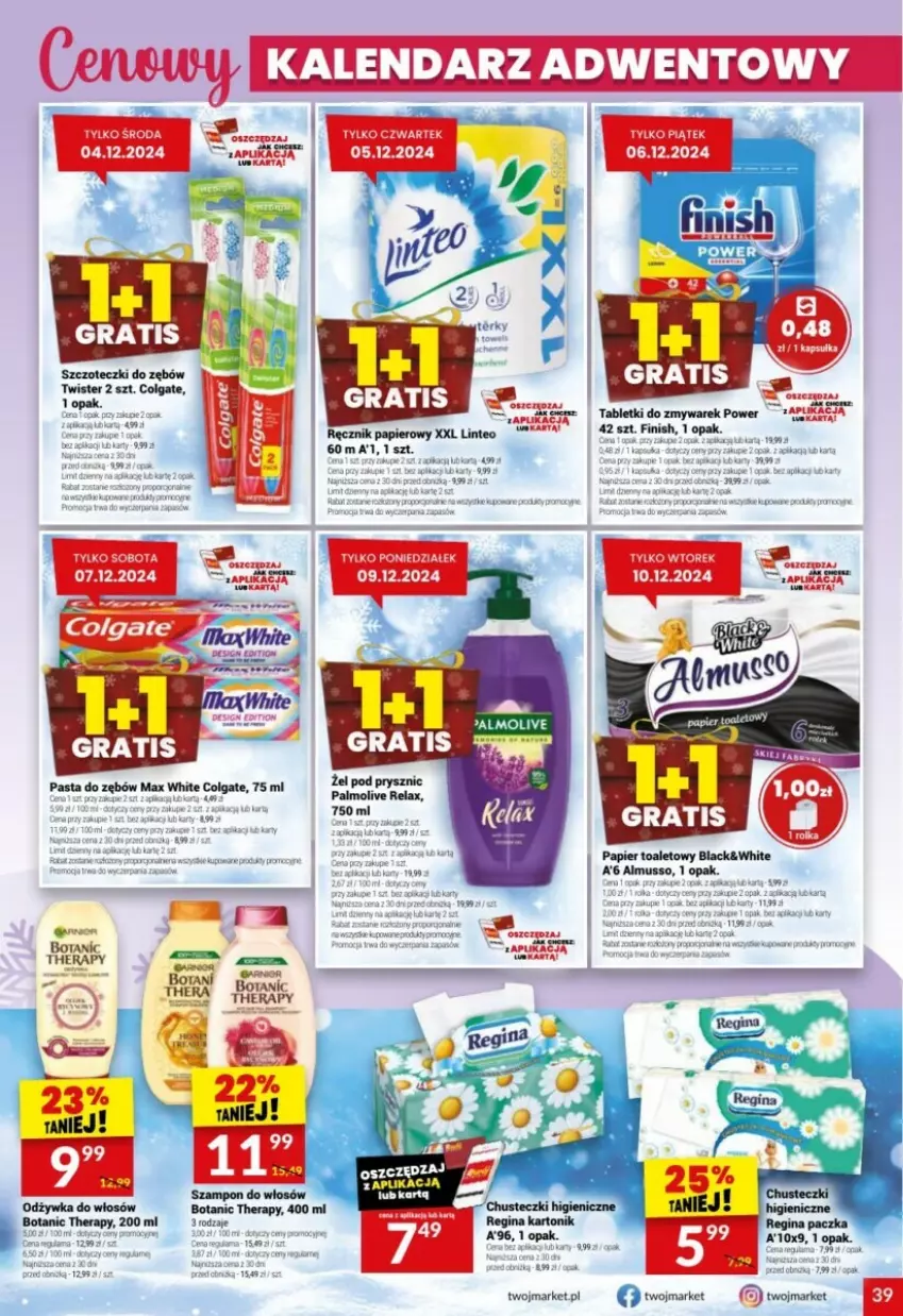 Gazetka promocyjna Twoj Market - ważna 04.12 do 10.12.2024 - strona 33 - produkty: Colgate, Finish, Gra, Kalendarz, Kalendarz adwentowy, LG, Pasta do zębów, Tablet