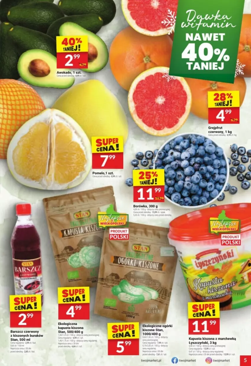 Gazetka promocyjna Twoj Market - ważna 04.12 do 10.12.2024 - strona 42 - produkty: Borówka, Grejpfrut