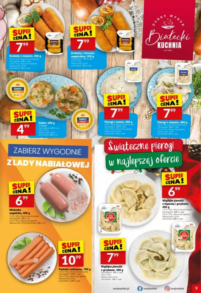 Gazetka promocyjna Twoj Market - ważna 04.12 do 10.12.2024 - strona 46 - produkty: Fa, Kapustą, Krokiety, Parówki, Pierogi, Ser