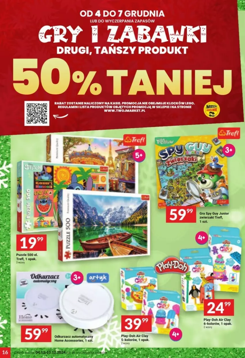 Gazetka promocyjna Twoj Market - ważna 04.12 do 10.12.2024 - strona 8 - produkty: Odkurzacz, Play-Doh, Puzzle