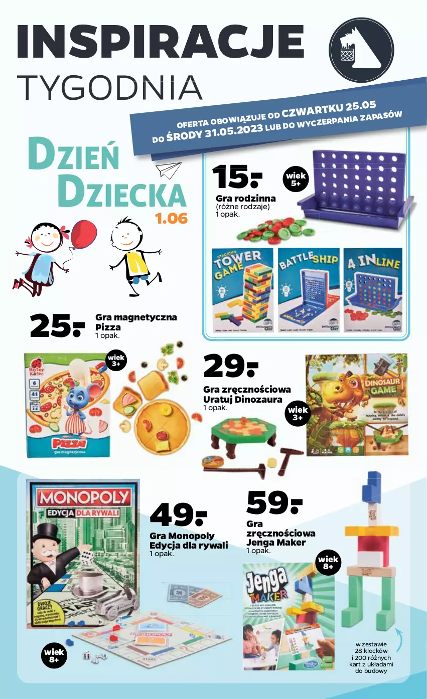 Gazetka promocyjna Netto - Akcesoria i dodatki - ważna 25.05 do 31.05.2023 - strona 2 - produkty: Dinozaur, Gra, Monopoly, Pizza