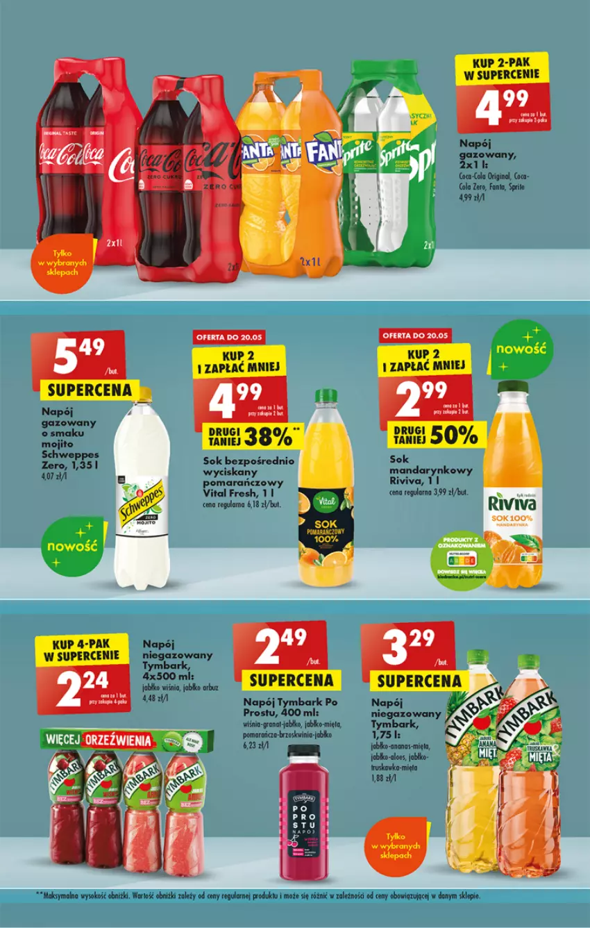 Gazetka promocyjna Biedronka - ważna 18.05 do 24.05.2023 - strona 45 - produkty: Fa, Fanta, Gin, Gra, Granat, Napój, Schweppes, Sok, Sprite, Tymbark