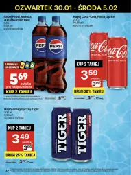 Gazetka promocyjna Delikatesy Centrum - NOWA GAZETKA Delikatesy Centrum od 30 stycznia! 30.01-5.02.2025 - Gazetka - ważna od 05.02 do 05.02.2025 - strona 32 - produkty: Rum, 7up, Napój energetyczny, Mirinda, Coca-Cola, Pepsi, Tiger, Fanta, Sprite, Napój, Fa