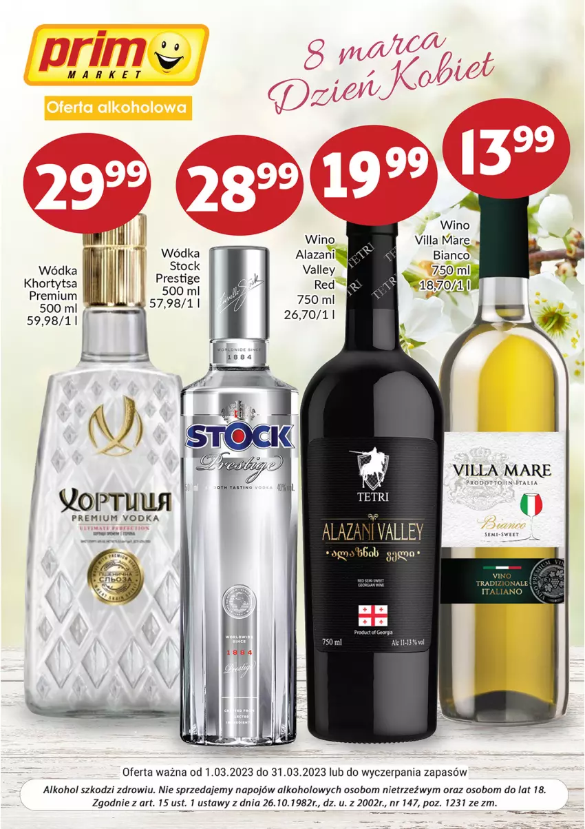 Gazetka promocyjna Prim Market - ważna 01.03 do 31.03.2023 - strona 1 - produkty: Wino, Wódka