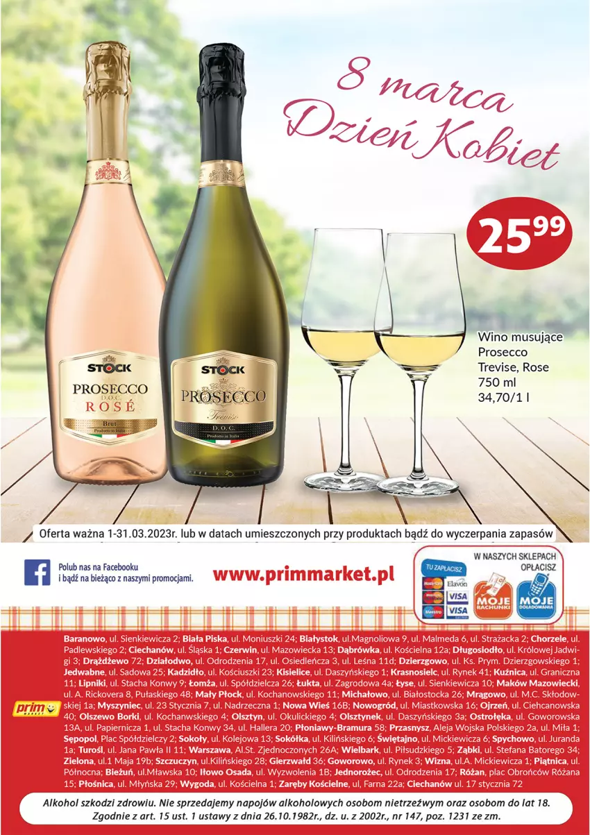 Gazetka promocyjna Prim Market - ważna 01.03 do 31.03.2023 - strona 6 - produkty: Fa, Mus, Prosecco, Wino, Wino musujące