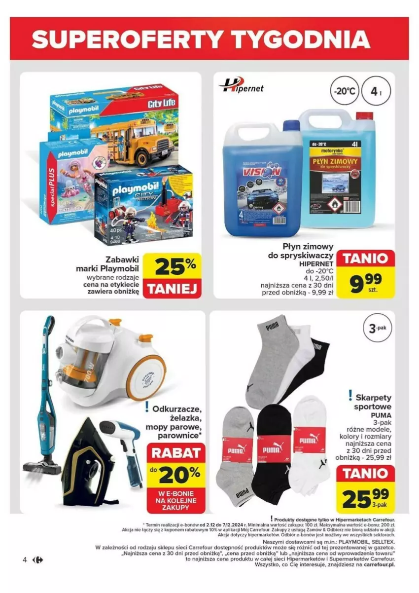 Gazetka promocyjna Carrefour - ważna 18.11 do 23.11.2024 - strona 34 - produkty: Karp, Mobil, Mop, Odkurzacz, Odkurzacze, Olej, Playmobil, Płyn zimowy, Por, Sport