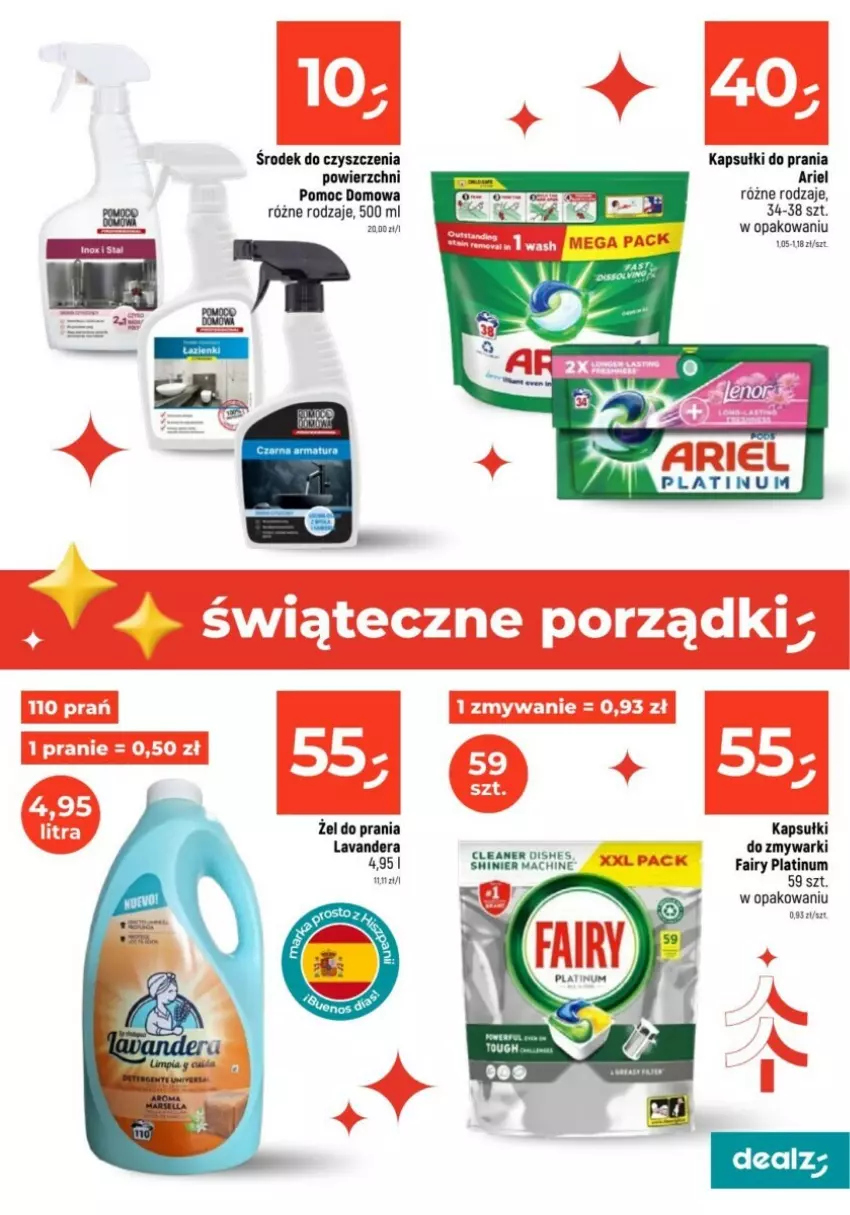 Gazetka promocyjna Dealz - ważna 21.11 do 27.11.2024 - strona 11 - produkty: Ariel, Fa, Fairy, Kapsułki do prania, Kiwi, Zmywarki