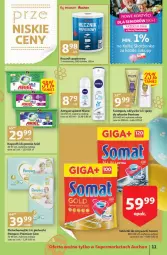 Gazetka promocyjna Auchan - przeNISKIE CENY przesmaczna Wielkanoc Supermarkety - Gazetka - ważna od 16.04 do 16.04.2022 - strona 11 - produkty: Pur, Pantene, Pampers, Papier, Tablet, Majtki, Ręcznik, Somat, Szampon, Odżywka, Pieluchomajtki, Zmywarki, Ariel, Kapsułki do prania, Antyperspirant, Tabletki do zmywarki, Nivea