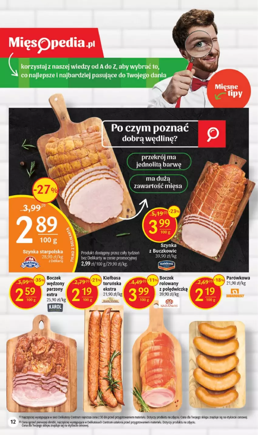 Gazetka promocyjna Delikatesy Centrum - Gazetka DC34 - ważna 31.08 do 06.09.2023 - strona 12 - produkty: Boczek, Gra, Kiełbasa, Rum, Szynka