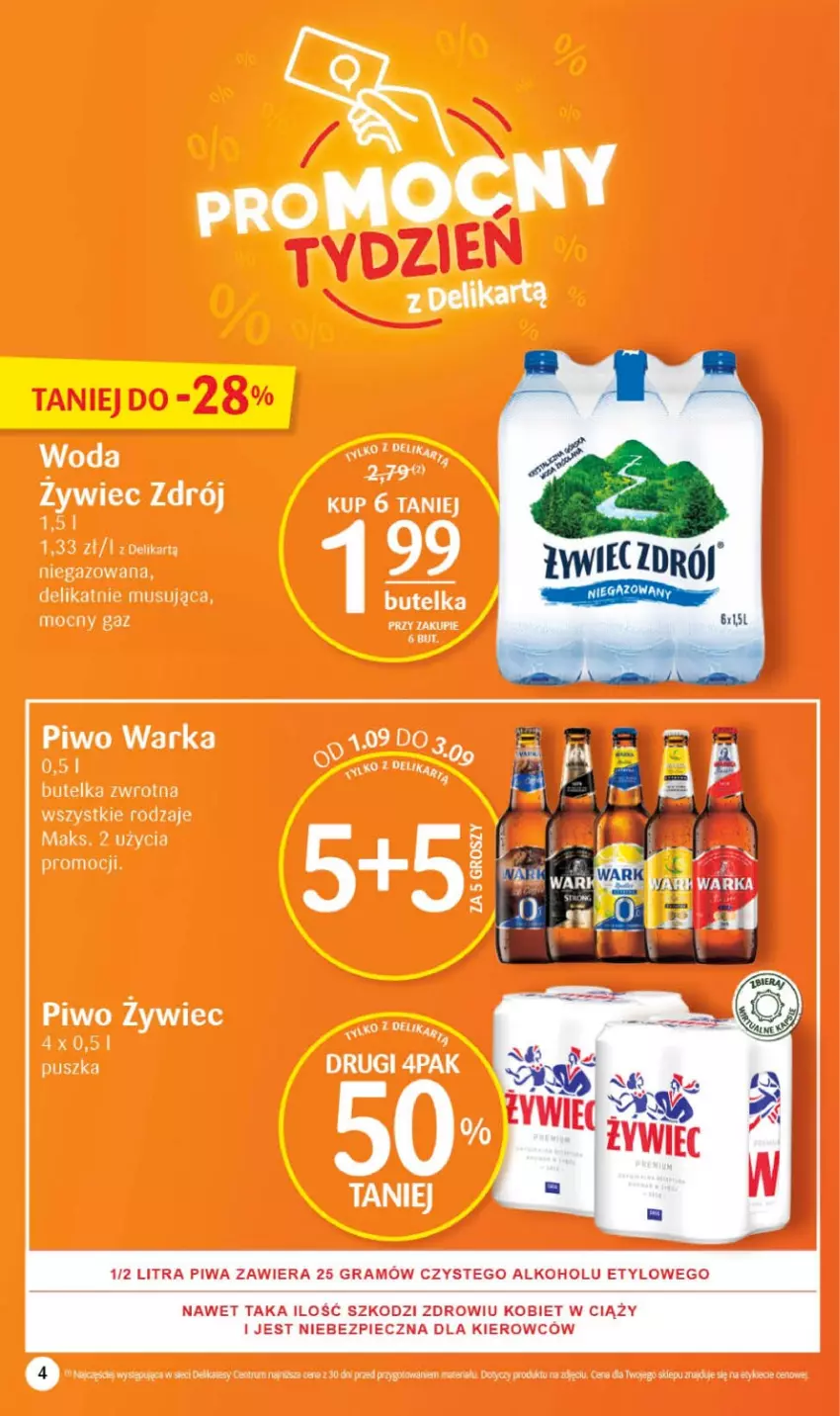 Gazetka promocyjna Delikatesy Centrum - Gazetka DC34 - ważna 31.08 do 06.09.2023 - strona 4 - produkty: Gra, Mus, Piec, Piwa, Piwo, Rum, Tera, Warka