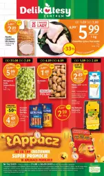 Gazetka promocyjna Delikatesy Centrum - Gazetka DC34 - Gazetka - ważna od 06.09 do 06.09.2023 - strona 1 - produkty: Kurczak, Ser, Rum, Winogrona, Wino, Berlinki, Mleko