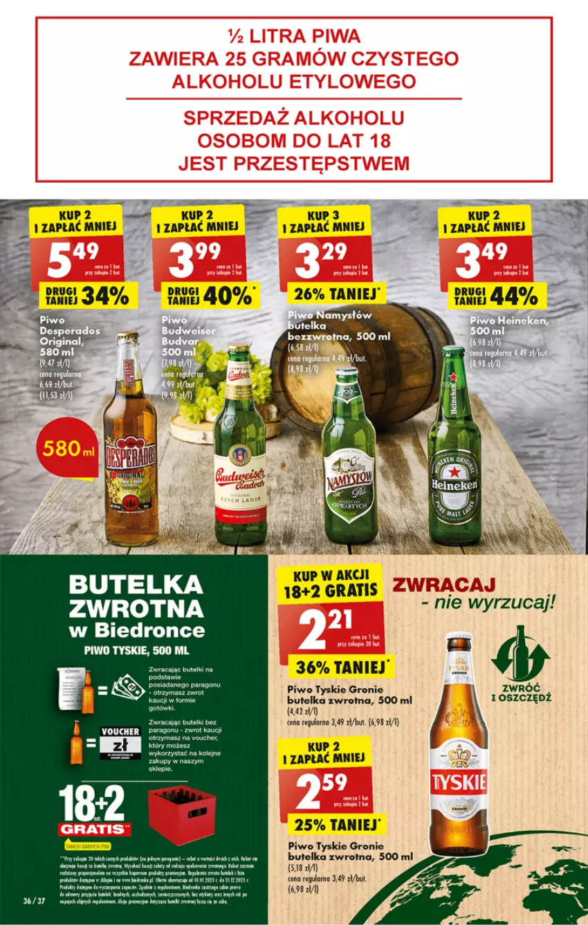 Gazetka promocyjna Biedronka - ważna 27.02 do 04.03.2023 - strona 36 - produkty: Fa, Gra, LG, Olej, Piwo, Rum, Tyskie