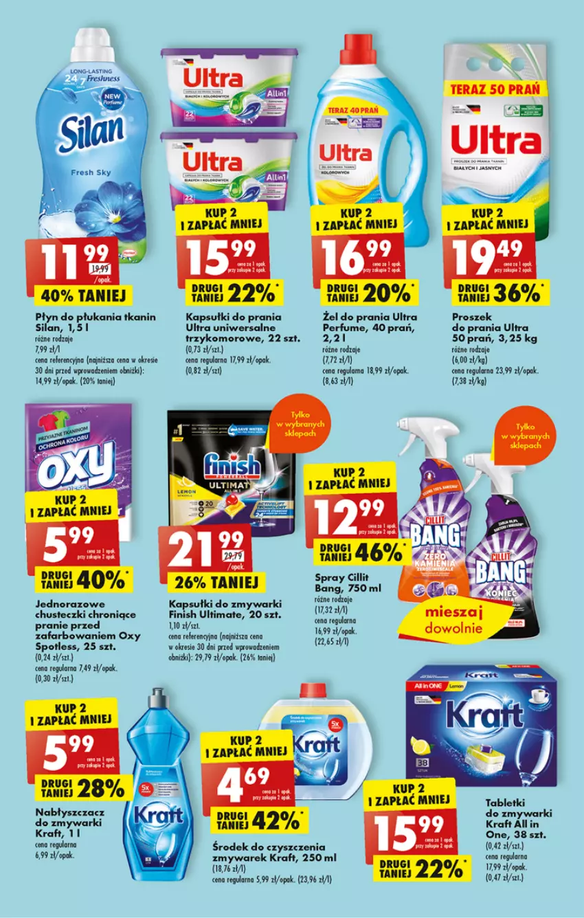 Gazetka promocyjna Biedronka - ważna 27.02 do 04.03.2023 - strona 45 - produkty: Chusteczki, Fa, Finish, Kapsułki do prania, Perfum, Płyn do płukania, Silan, Tablet, Tera, Zmywarki