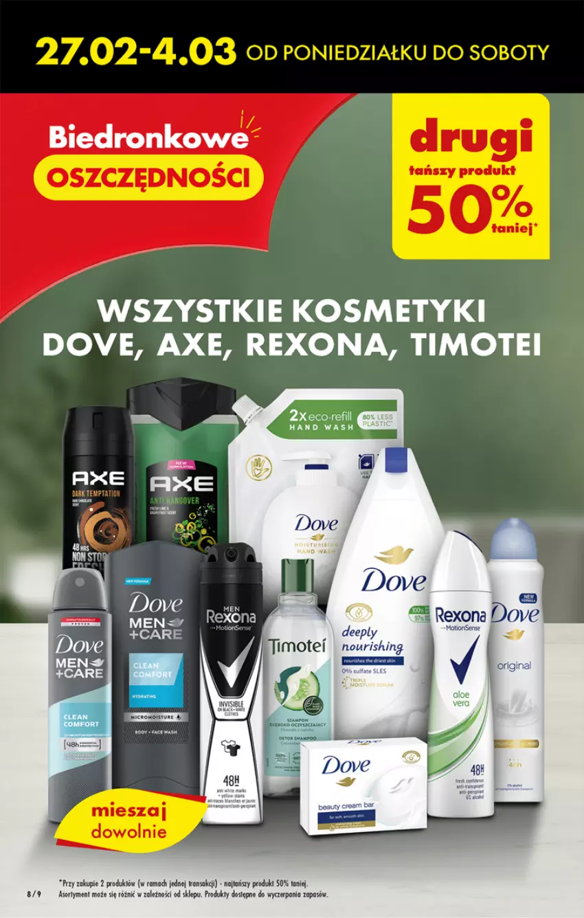 Gazetka promocyjna Biedronka - ważna 27.02 do 04.03.2023 - strona 8 - produkty: Dove, Rama, Rexona