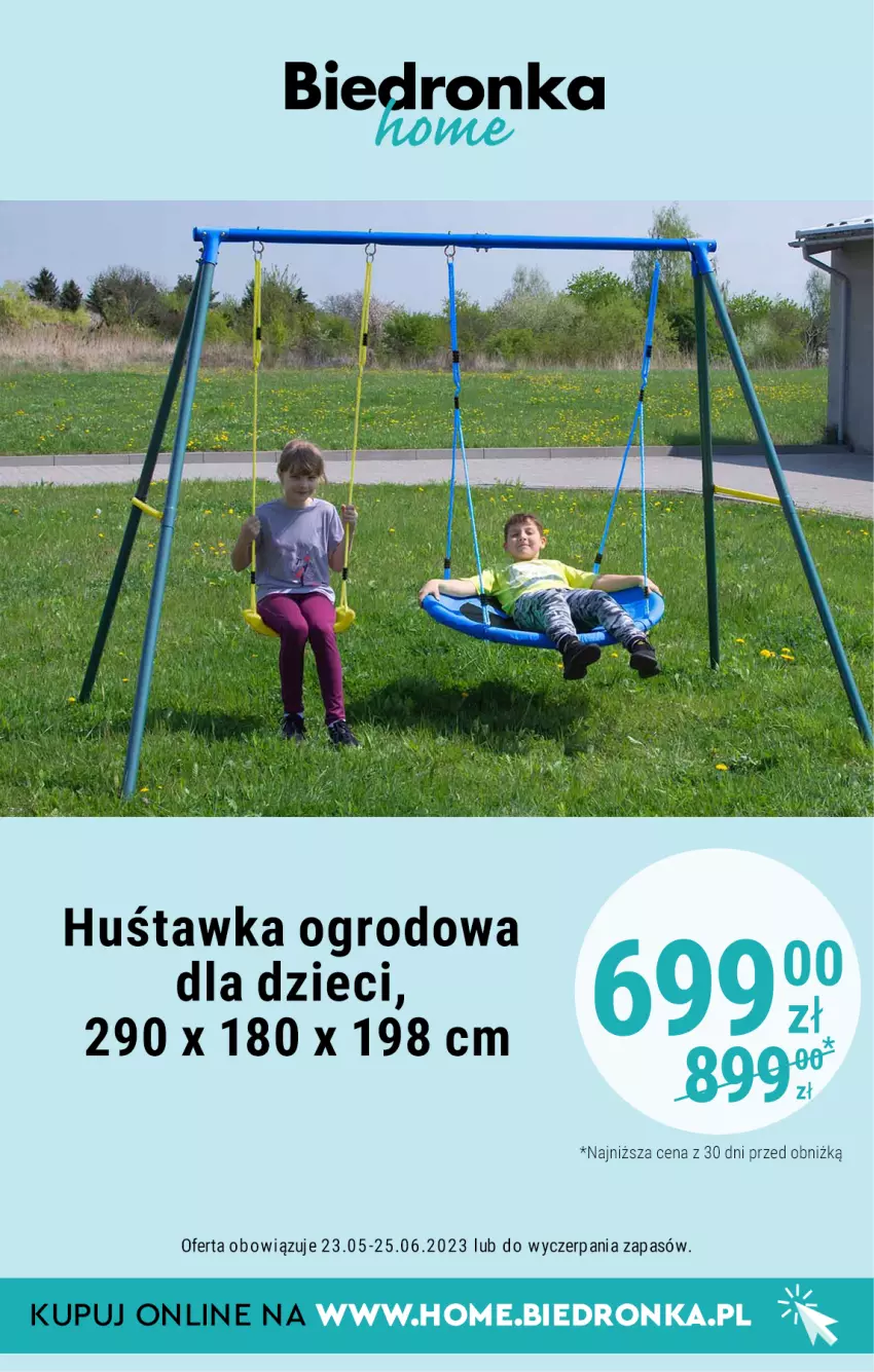 Gazetka promocyjna Biedronka - Biedronka Home - ważna 24.05 do 05.06.2023 - strona 5 - produkty: Dzieci, Huśtawka