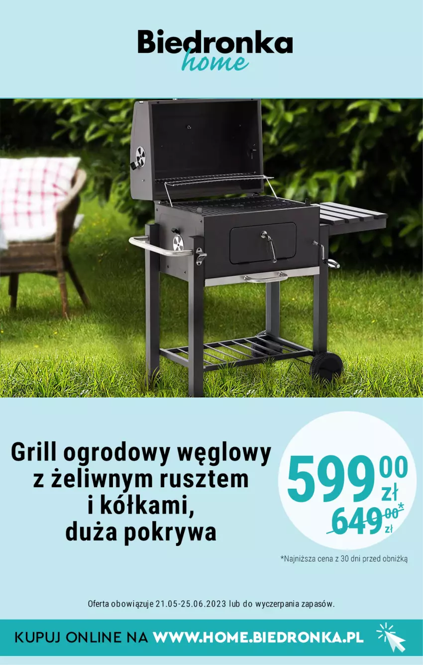 Gazetka promocyjna Biedronka - Biedronka Home - ważna 24.05 do 05.06.2023 - strona 9 - produkty: Grill, Pokrywa