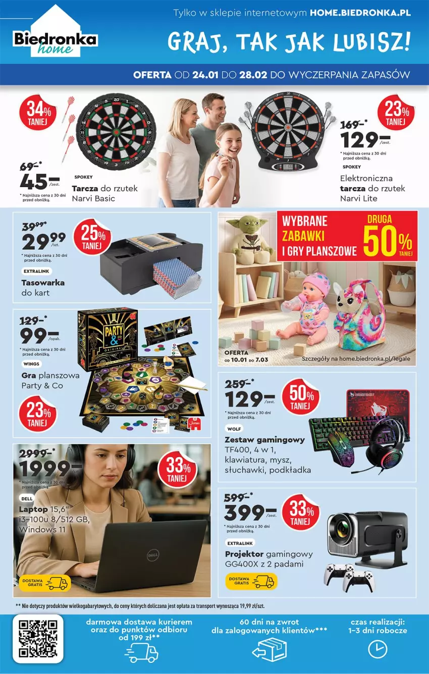 Gazetka promocyjna Biedronka - Home - ważna 24.01 do 31.01.2026 - strona 2 - produkty: Bell, Fa, Gra, Klawiatura, Mysz, Podkład, Podkładka, Słuchawki, Warka