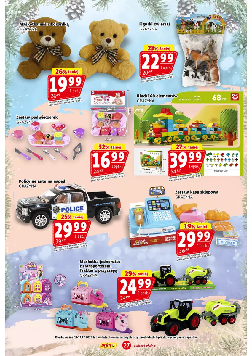 Gazetka promocyjna Prim Market - ważna 11.12 do 17.12.2025 - strona 27 - produkty: Gra, Jednorożec, Klocki, Por, Sport, Traktor, Tran