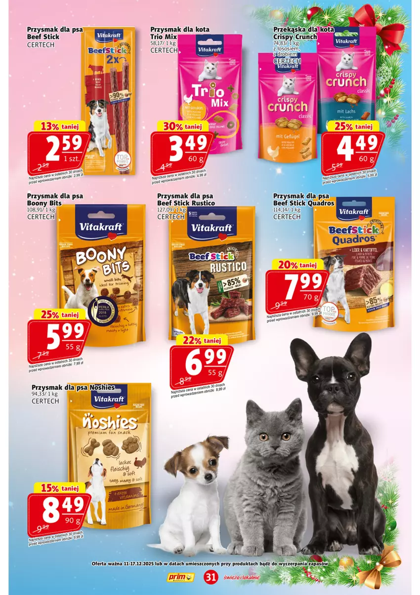 Gazetka promocyjna Prim Market - ważna 11.12 do 17.12.2025 - strona 31 - produkty: Przysmak dla kota, Przysmak dla psa, Rust, Sos