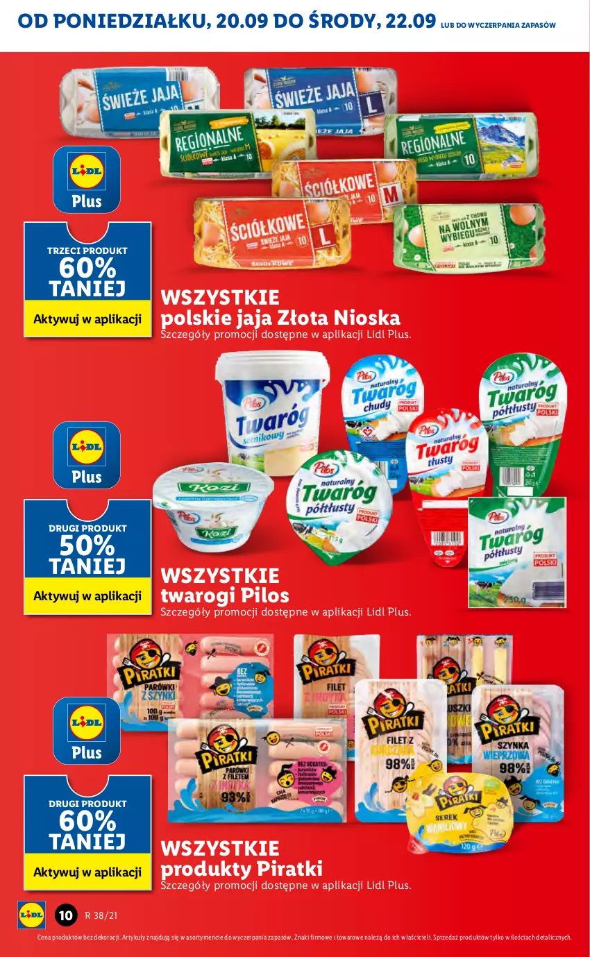 Gazetka promocyjna Lidl - GAZETKA - ważna 20.09 do 22.09.2021 - strona 10 - produkty: Jaja, Pilos