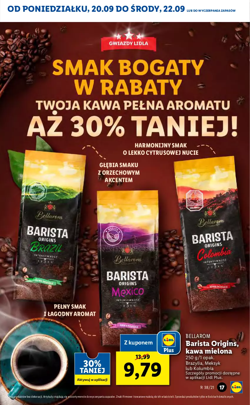 Gazetka promocyjna Lidl - GAZETKA - ważna 20.09 do 22.09.2021 - strona 17 - produkty: Bell, Bella, Gin, Kawa, Kawa mielona