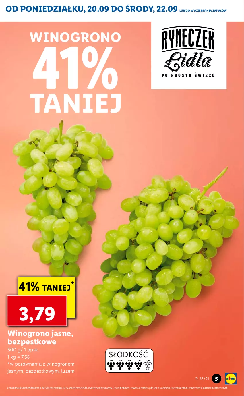 Gazetka promocyjna Lidl - GAZETKA - ważna 20.09 do 22.09.2021 - strona 5 - produkty: Por, Wino