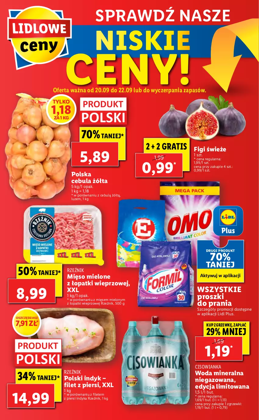 Gazetka promocyjna Lidl - GAZETKA - ważna 20.09 do 22.09.2021 - strona 58 - produkty: Cebula, Cisowianka, Figi, Gra, Mięso, Mięso mielone, Mięso mielone z łopatki wieprzowej, Por, Woda, Woda mineralna