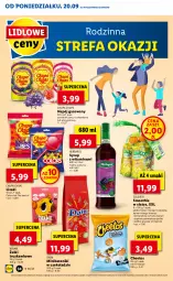 Gazetka promocyjna Lidl - GAZETKA - Gazetka - ważna od 22.09 do 22.09.2021 - strona 34 - produkty: Cheetos, Ananas, Chupa Chups, Tonik, Napój gazowany, Smoothie, Syrop, Baton, Lizaki, Wino, Mango, Napój, Herbapol, Szpinak, Imbir, Fa