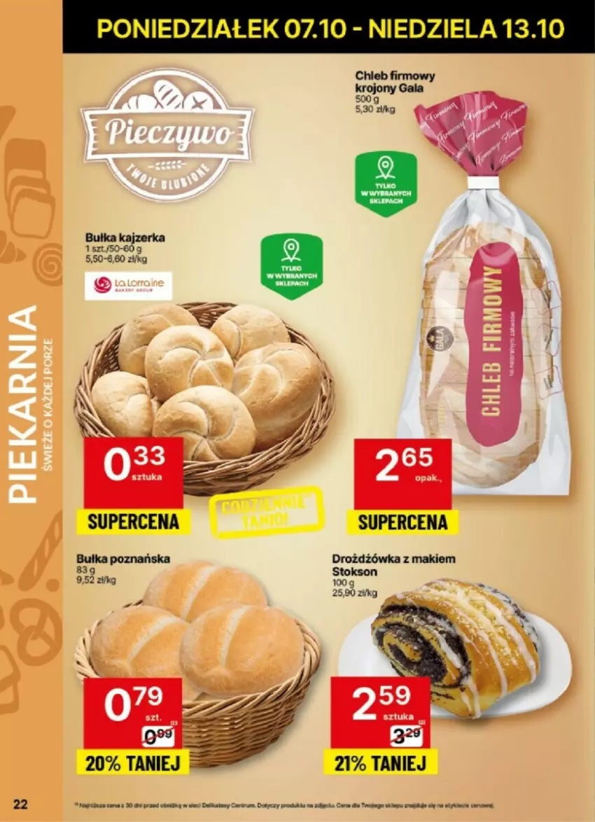 Gazetka promocyjna Delikatesy Centrum - ważna 07.10 do 13.10.2024 - strona 15 - produkty: Bułka, Kajzerka, Rum