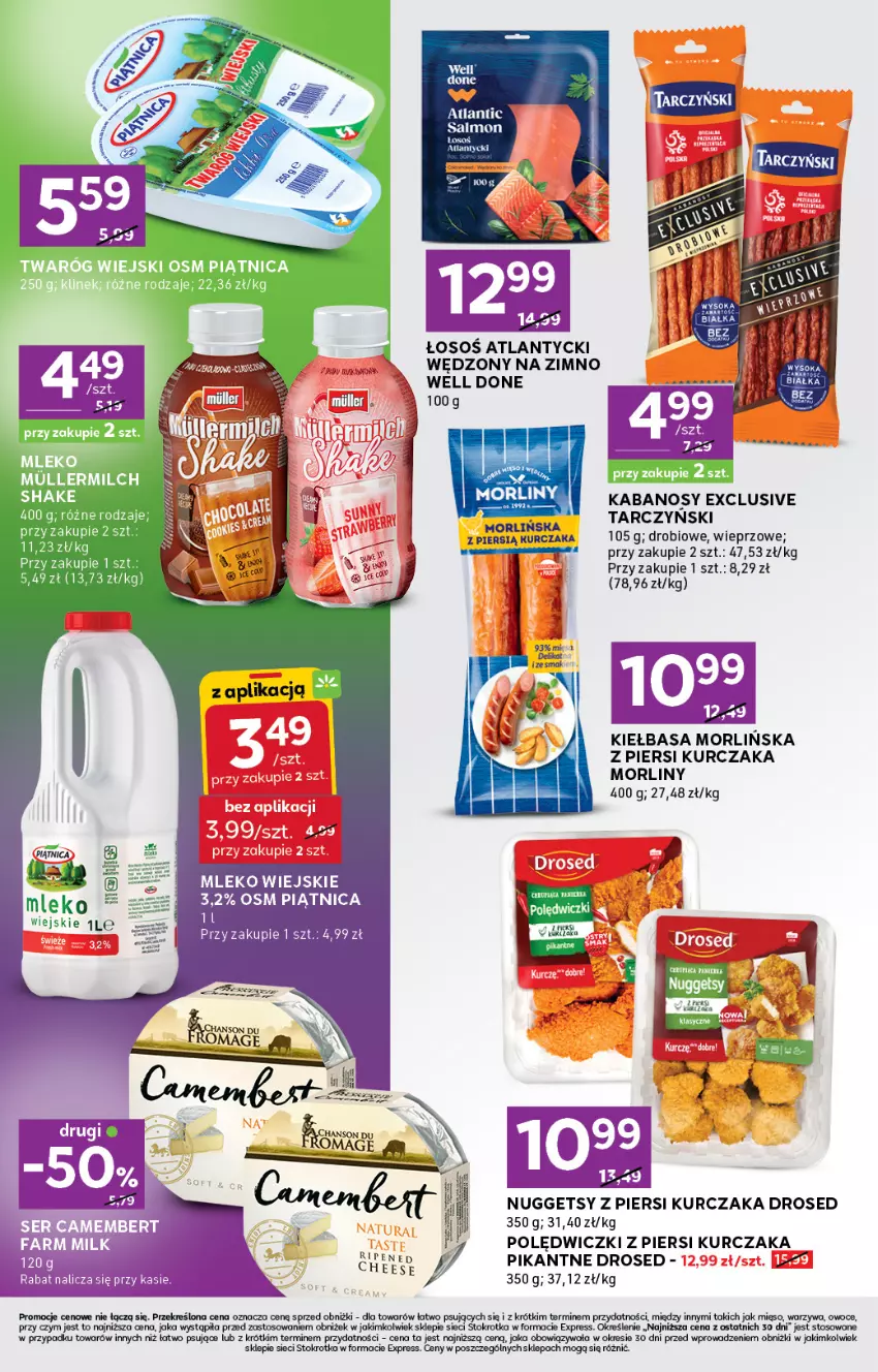 Gazetka promocyjna Stokrotka - Stokrotka Express - ważna 29.04 do 06.05.2026 - strona 4 - produkty: Kabanos, Kurczak, Mięso, Mleko, Morliny, Owoce, Piątnica, Twaróg, Warzywa
