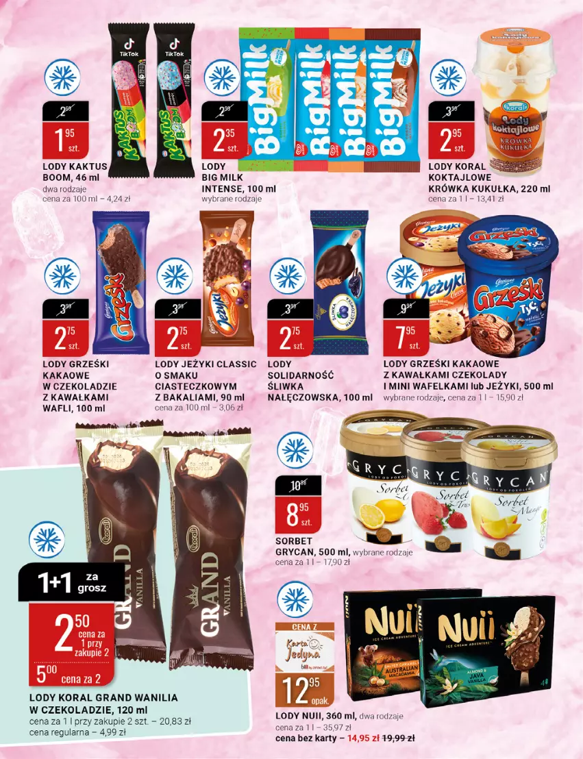 Gazetka promocyjna Bi1 - Dzień Ojca - ważna 15.06 do 21.06.2022 - strona 4 - produkty: Big Milk, Gra, Gry, Grześki, Jeżyki, Kakao, Kaktus, Kawa, Lody