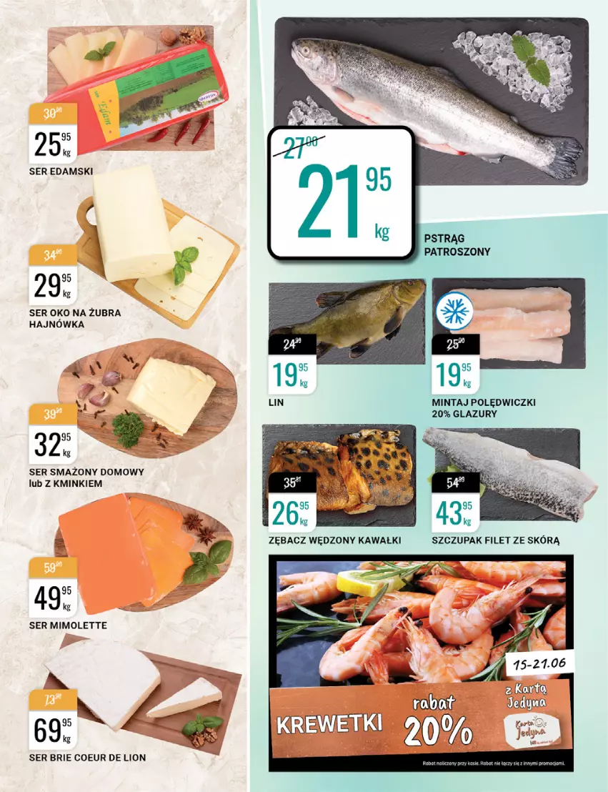 Gazetka promocyjna Bi1 - Dzień Ojca - ważna 15.06 do 21.06.2022 - strona 9 - produkty: Brie, Edam, Lazur, Lion, Mimolette, Mintaj, Pstrąg, Ser