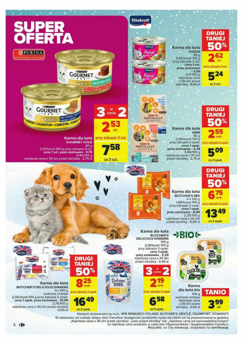 Gazetka promocyjna Carrefour - ważna 07.02 do 17.02.2024 - strona 10 - produkty: Butcher's, Fa, Iams, Kosz, Por, Vitakraft