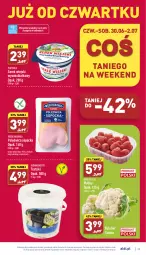 Gazetka promocyjna Aldi - Pełny katalog - Gazetka - ważna od 02.07 do 02.07.2022 - strona 25 - produkty: Polędwica, Serek wiejski, Kalafior, Sok, Ser, Piątnica, Lodówka, Serek, Maliny, Mięso wieprzowe, Mięso