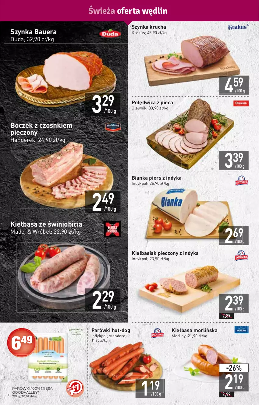 Gazetka promocyjna Stokrotka - Market - ważna 14.07 do 20.07.2022 - strona 2 - produkty: Basia, Bianka, BIC, Boczek, Duda, HP, Kiełbasa, Krakus, Morliny, Olewnik, Parówki, Piec, Polędwica, Szynka