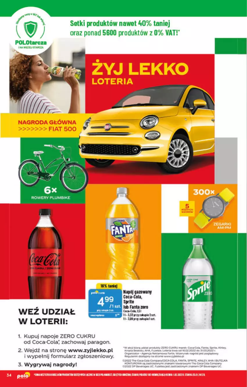 Gazetka promocyjna PoloMarket - Gazetka pomocyjna - ważna 23.02 do 01.03.2022 - strona 34 - produkty: Coca-Cola, Fa, Fanta, Gry, Napój, Napój gazowany, Napoje, Sprite