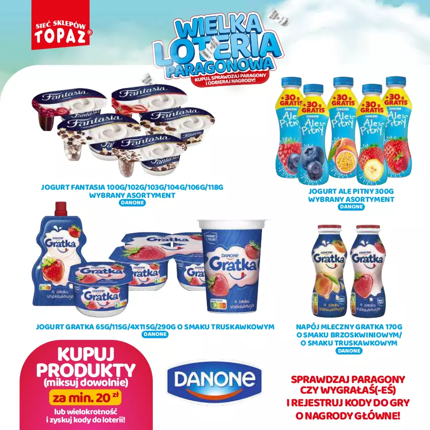 Gazetka promocyjna Topaz - Gazetka - ważna 19.08 do 13.10.2024 - strona 10 - produkty: Danone, Fa, Fanta, Gra, Gry, Jogurt, Napój, Napój mleczny