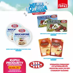 Gazetka promocyjna Topaz - Gazetka - Gazetka - ważna od 13.10 do 13.10.2024 - strona 15 - produkty: Ser, Gry, Gra, Favita, Mlekovita, Mascarpone, Serek, Edam, Gouda, Mleko, Fa