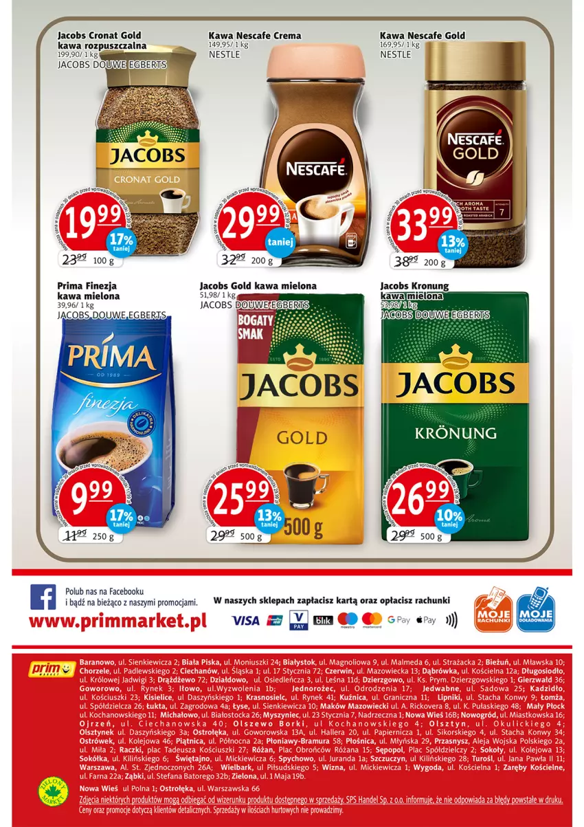 Gazetka promocyjna Prim Market - ważna 28.09 do 04.10.2023 - strona 16 - produkty: Fa, Jacobs, Kawa, Kawa mielona, Kawa rozpuszczalna, Prima