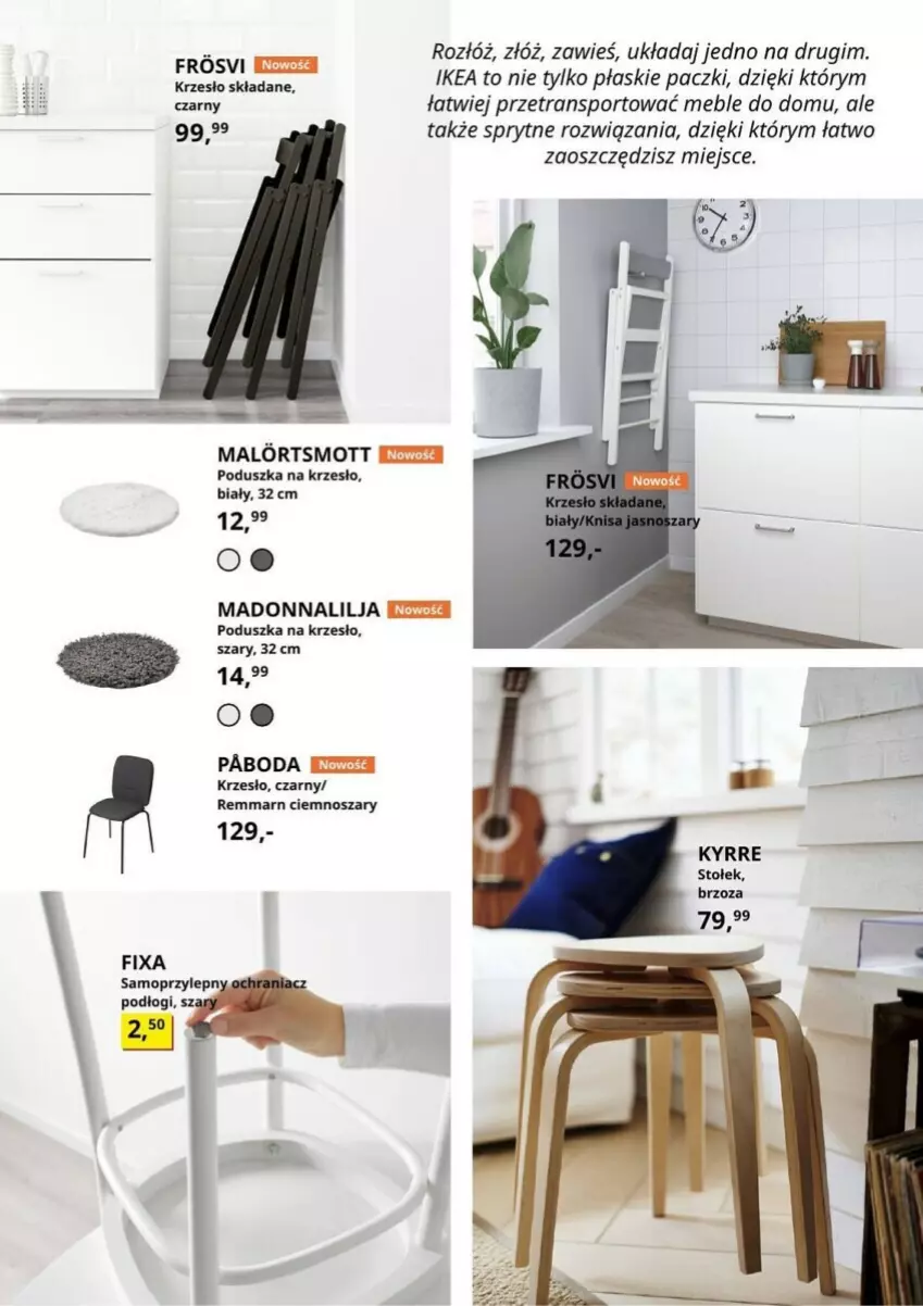 Gazetka promocyjna Ikea - ważna 02.11 do 30.11.2023 - strona 21 - produkty: Krzesło, Krzesło składane, Meble, Poduszka, Por, Sport, Tran