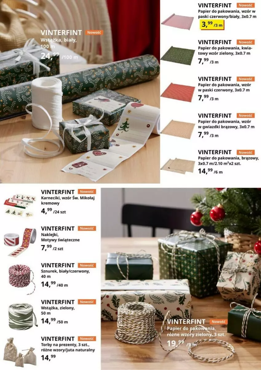Gazetka promocyjna Ikea - ważna 02.11 do 30.11.2023 - strona 9 - produkty: Klej, Papier, Papier do pakowania, Sznurek, Wstążka
