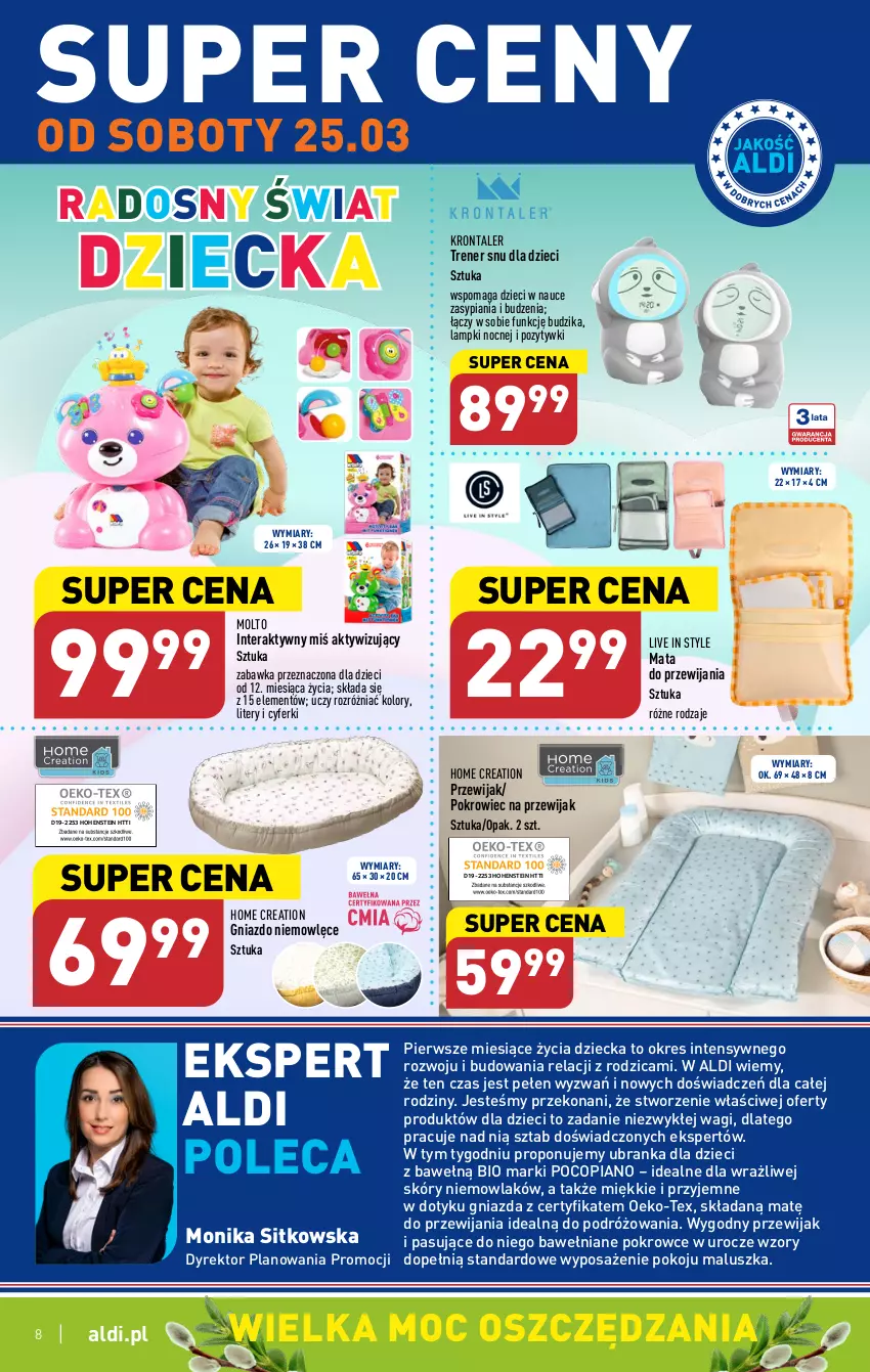 Gazetka promocyjna Aldi - COŚ na przyszły tydzień - ważna 22.03 do 25.03.2023 - strona 8 - produkty: Budzik, Dzieci, Pocopiano, Pokrowiec, Sitko, Tera, Wagi, Zabawka