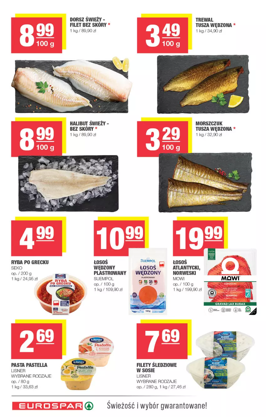 Gazetka promocyjna Spar - EuroSpar - ważna 03.11 do 13.11.2025 - strona 8 - produkty: Dorsz, Gra, Halibut, Lisner, Pastella, Ryba, Ryba po grecku, SEKO, Sos, Suempol, Tusz