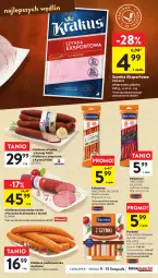 Gazetka promocyjna Intermarche - Gazetka Intermarche - Gazetka - ważna od 15.11 do 15.11.2023 - strona 21 - produkty: Piec, Kurczak, Cheddar, Kiełbasa wiejska, Krakus, Top, Ser, Por, Kiełbasa krakowska, Parówki, Kiełbasa podwawelska, Wawel, Szynka, Tarczyński, Pieprz, Sport, Kabanos, Kiełbasa, Olewnik