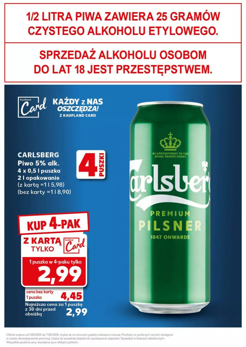 Gazetka promocyjna Kaufland - ważna 05.08 do 07.08.2024 - strona 19 - produkty: Carlsberg, Gra, Piwa, Piwo