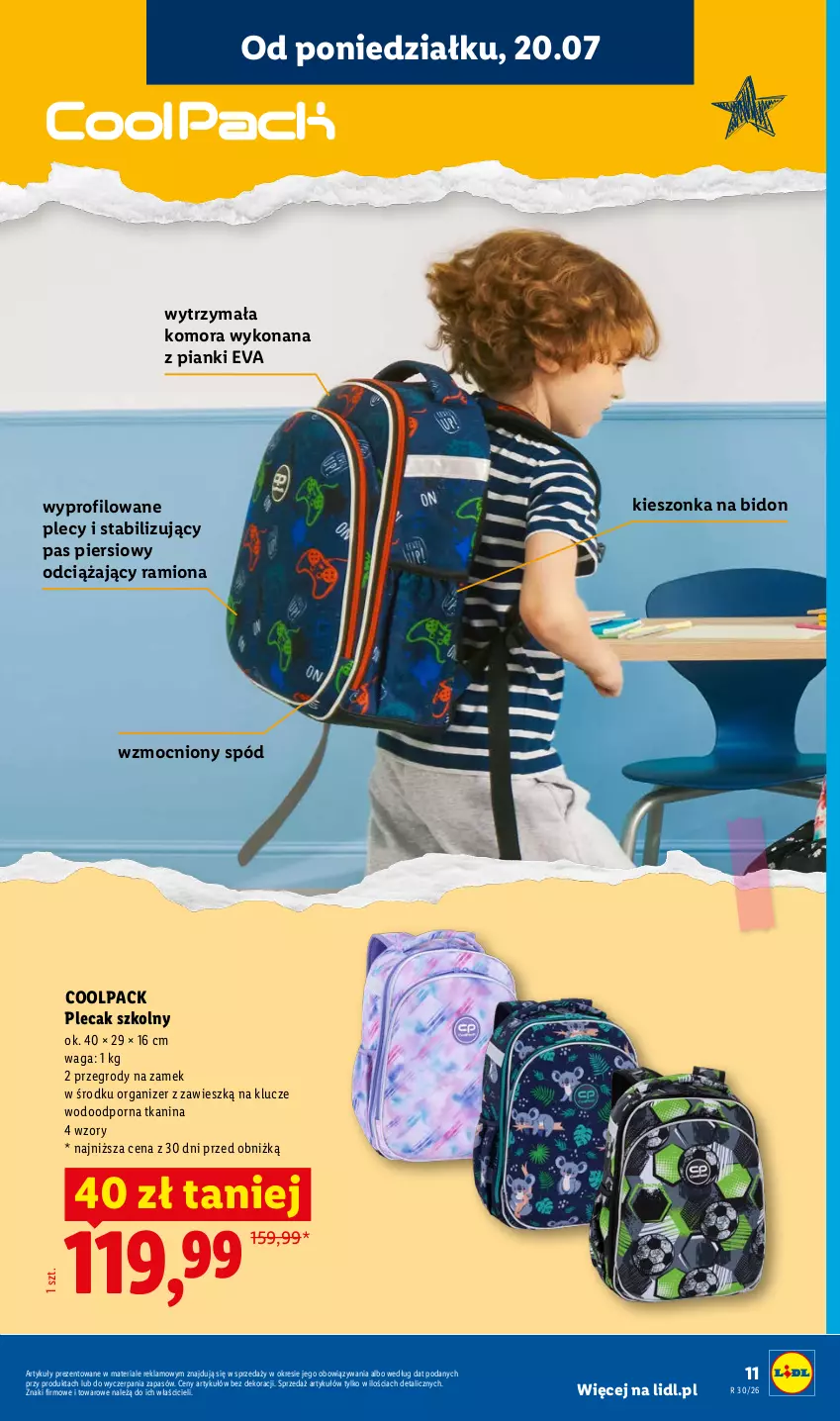 Gazetka promocyjna Lidl - Katalog ważny od 20.07 - ważna 20.07 do 25.07.2026 - strona 11 - produkty: Organizer, Plecak, Por, Waga
