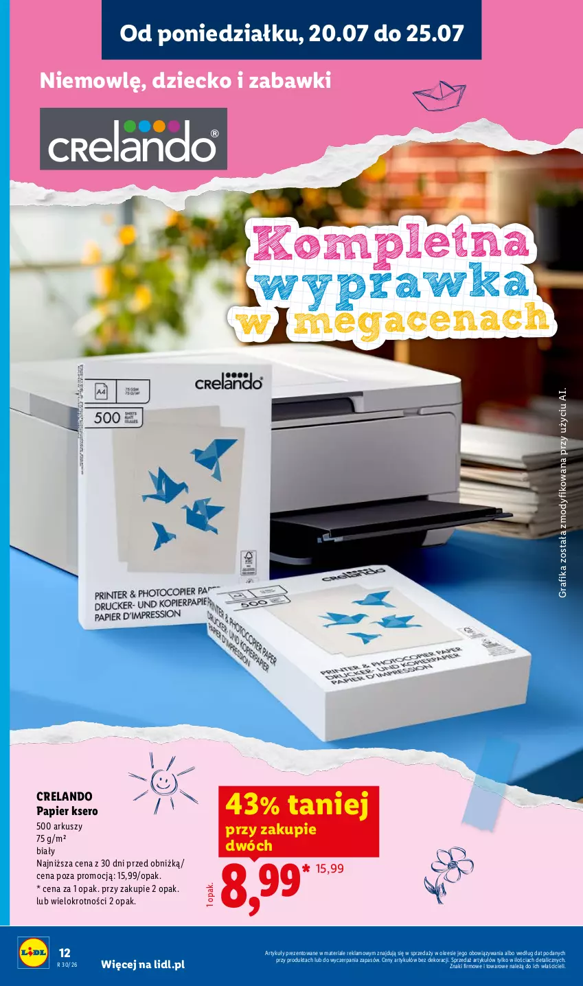 Gazetka promocyjna Lidl - Katalog ważny od 20.07 - ważna 20.07 do 25.07.2026 - strona 12 - produkty: Gra, Grafika, Papier, Ser