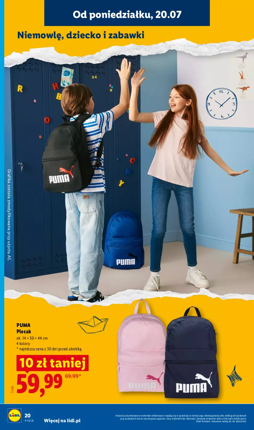 Gazetka promocyjna Lidl - Katalog ważny od 20.07 - ważna 20.07 do 25.07.2026 - strona 20 - produkty: Gra, Grafika, Plecak, Puma